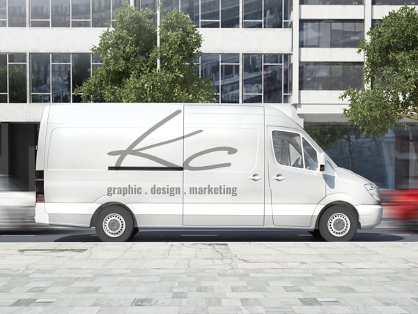 Design von Fahrzeugwerbung